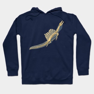 Spinosaurus Aegyptiacus (skeleton and silhouette surfacing) Hoodie